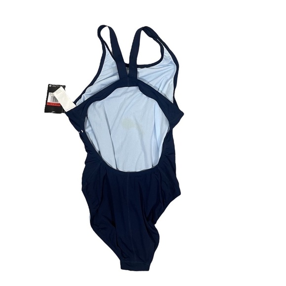 NWT NIKE Hydrastrong Fastback One Piece Blue Swimsuit Size 14 - Picture 4 of 9